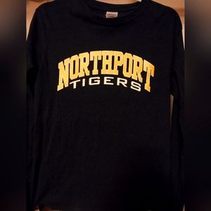 Unisex, long sleeves Northport Tigers shirt.